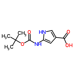 5-({[(2-Methyl-2-propanyl)oxy]carbonyl}amino)-1H-pyrrole-3-carboxylic acid Structure