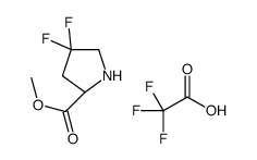 methyl (2S)-4,4-difluoropyrrolidine-2-carboxylate,2,2,2-trifluoroacetic acid structure