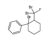 [1-bromo-2-[dibromo(fluoro)methyl]cyclohexyl]benzene结构式