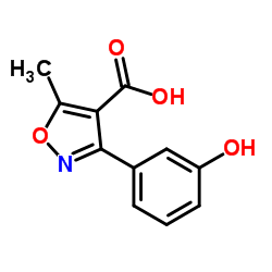 3-(3-hydroxy-phenyl)-5-methyl-isoxazole-4-carboxylic acid结构式