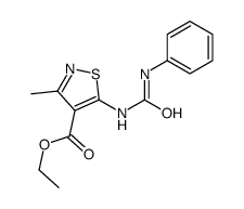 3-Methyl-5-(3-phenylureido)-4-isothiazolecarboxylic acid ethyl ester structure