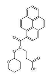 3-[(Pyrene-1-carbonyl)-(tetrahydro-pyran-2-yloxy)-amino]-propionic acid Structure