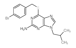 6-[(4-bromophenyl)methylsulfanyl]-9-(2-methylpropyl)purin-2-amine结构式