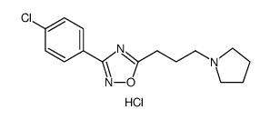 1,2,4-Oxadiazole, 3-(4-chlorophenyl)-5-[3-(1-pyrrolidinyl)propyl]-, hydrochloride Structure