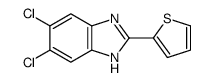 5,6-dichloro-2-thiophen-2-yl-1H-benzimidazole结构式