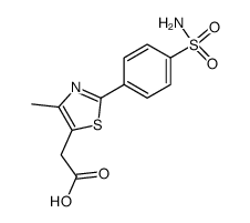 [4-methyl-2-(4-sulfamoyl-phenyl)-thiazol-5-yl]-acetic acid Structure