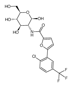 5-(2-chloro-5-(trifluoromethyl)phenyl)-N-((2R,3R,4R,5S,6R)-tetrahydro-2,4,5-trihydroxy-6-(hydroxymethyl)-2H-pyran-3-yl)furan-2-carboxamide Structure