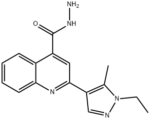 2-(1-ethyl-5-methyl-1H-pyrazol-4-yl)quinoline-4-carbohydrazide Structure
