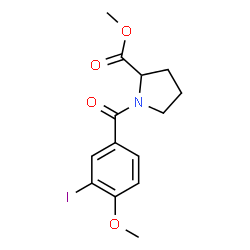 Methyl 1-(3-iodo-4-methoxybenzoyl)prolinate结构式