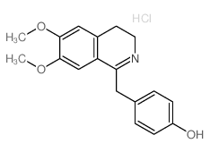 Phenol,4-[(3,4-dihydro-6,7-dimethoxy-1-isoquinolinyl)methyl]-, hydrochloride (1:1)结构式