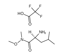 (S)-2-Amino-4-methyl-pentanoic acid methoxy-methyl-amide; compound with trifluoro-acetic acid Structure