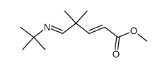 methyl (E)-5-(t-butylamino)-4,4-dimethyl-2-pentenoate结构式