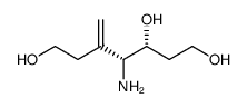 (3R,4R)-4-amino-5-methyleneheptane-1,3,7-triol结构式