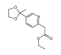 Ethyl 2-[5-(2-Methyl-1,3-dioxolan-2-yl)-2-pyridyl]acetate Structure