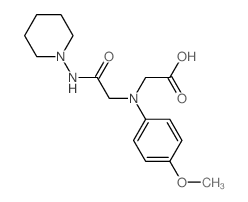 {(4-Methoxyphenyl)[2-oxo-2-(piperidin-1-ylamino)-ethyl]amino}acetic acid结构式