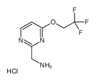 [4-(2,2,2-trifluoroethoxy)pyrimidin-2-yl]methanamine,hydrochloride结构式