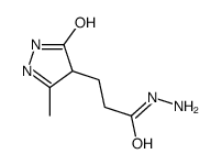 3-(3-methyl-5-oxo-1,4-dihydropyrazol-4-yl)propanehydrazide Structure