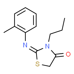 (Z)-3-丙基-2-(邻甲苯基亚氨基)噻唑烷-4-酮图片