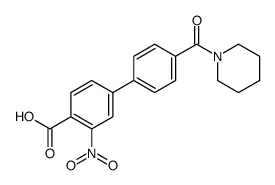 2-nitro-4-[4-(piperidine-1-carbonyl)phenyl]benzoic acid结构式