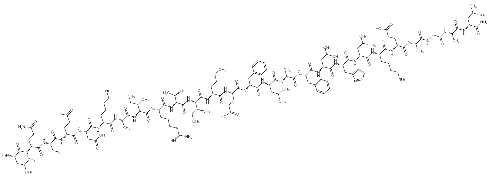 LEU-GLN-SER-GLU-ASP-LYS-ALA-ILE-ARG-THR-ILE-MET-GLU-PHE-LEU-ALA-PHE-LEU-HIS-LEU-LYS-GLU-ALA-GLY-ALA-LEU-NH2GALANIN MESSAGE ASSOCIATED PEPTIDE (16-41) AMIDE结构式