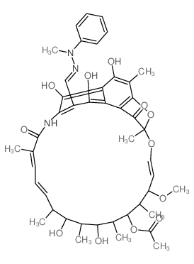 3-[(methyl-phenyl-hydrazono)-methyl]-rifamycin Structure