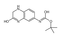 (3-氧代-1,2,3,4-四氢喹噁啉-6-基)氨基甲酸叔丁酯结构式