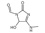 1H-Imidazole-1-carboxaldehyde, 2,5-dihydro-5-hydroxy-4-(methylamino)-2-oxo- (9CI) Structure