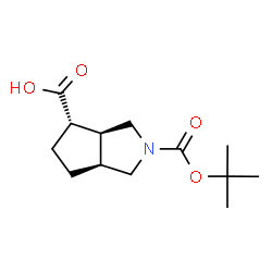 Racemic-(3aS,4S,6aS)-2-(叔-丁氧羰基)八氢环戊二烯并[c]吡咯-4-羧酸结构式