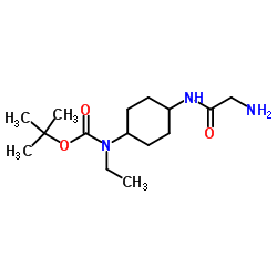 2-Methyl-2-propanyl ethyl[4-(glycylamino)cyclohexyl]carbamate Structure