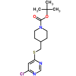 4-(6-Chloro-pyrimidin-4-ylsulfanylMethyl)-piperidine-1-carboxylic acidtert-butyl ester Structure