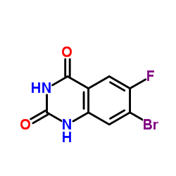 7-Bromo-6-fluoro-2,4(1H,3H)-quinazolinedione structure