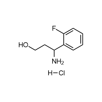 3-Amino-3-(2-fluorophenyl)propan-1-olhydrochloride structure