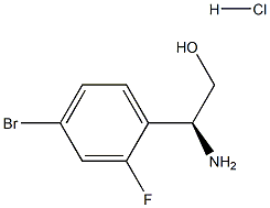 (2S)-2-AMINO-2-(4-BROMO-2-FLUOROPHENYL)ETHAN-1-OL HYDROCHLORIDE结构式