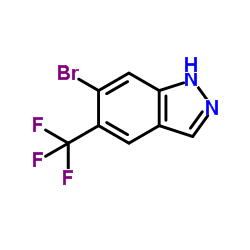 6-Bromo-5-(trifluoromethyl)-1H-indazole structure