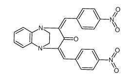 2,4-bis(4'-nitrobenzylidene)benzo-1,5-diazabicyclo<3.2.2>nonan-3-one结构式