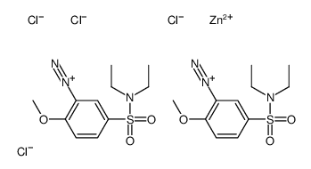 5-[(diethylamino)sulphonyl]-2-methoxybenzenediazonium tetrachlorozincate (2:1) Structure