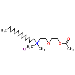 N-[2-(2-Acetoxyethoxy)ethyl]-N,N-dimethyl-1-tetradecanaminium chloride结构式