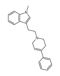 1-methyl-3-[2-(4-phenyl-3,6-dihydro-2H-pyridin-1-yl)-ethyl]-indole结构式