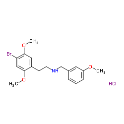 2-(4-Bromo-2,5-dimethoxyphenyl)-N-(3-methoxybenzyl)ethanamine hydrochloride (1:1)结构式