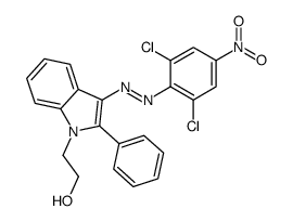 2-[3-[(2,6-dichloro-4-nitrophenyl)diazenyl]-2-phenylindol-1-yl]ethanol结构式