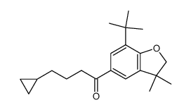 1-(7-tert-butyl-3,3-dimethyl-2,3-dihydrobenzo[b]furan -5-yl)-4-cyclopropylbutan-1-one Structure