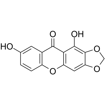 1,7-Dihydroxy-2,3-methylenedioxyxanthone Structure