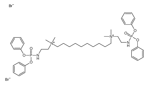 2-(diphenoxyphosphorylamino)ethyl-[10-[2-(diphenoxyphosphorylamino)ethyl-dimethylazaniumyl]decyl]-dimethylazanium,dibromide结构式