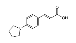 (E)-3-(4-(pyrrolidin-1-yl)phenyl)acrylic acid structure