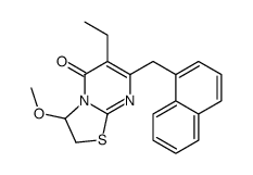 6-ethyl-3-methoxy-7-(naphthalen-1-ylmethyl)-2,3-dihydro-[1,3]thiazolo[3,2-a]pyrimidin-5-one Structure