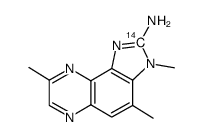 2-Amino-3,4,8-trimethyl-3H-imidazo[4,5-f]quinoxaline-2-14C Structure