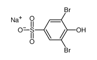 sodium 3,5-dibromo-4-hydroxybenzenesulphonate结构式