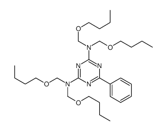 2-N,2-N,4-N,4-N-tetrakis(butoxymethyl)-6-phenyl-1,3,5-triazine-2,4-diamine Structure