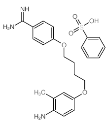 4-[4-(4-amino-3-methyl-phenoxy)butoxy]benzenecarboximidamide; benzenesulfonic acid Structure