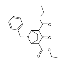 diethyl 8-benzyl-3-oxo-8-azabicyclo[3.2.1]-octane-2,4-dicarboxylate Structure